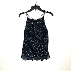 NWT Loft Faux Silk Black floral Tank Top S petite